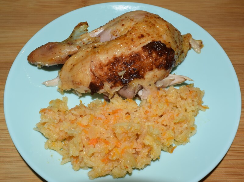 курица с рисом