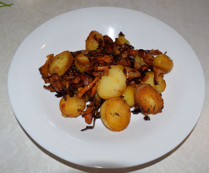 картофель с грибами